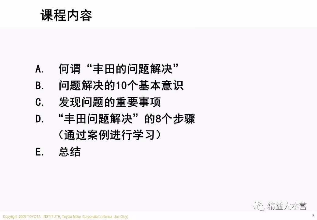 丰田问题解决TBP 卡通版本