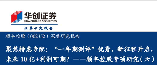 顺丰控股专项研究（六），聚焦特惠专配，“一年期测评”优秀，新征程开启，未来10亿+利润可期？