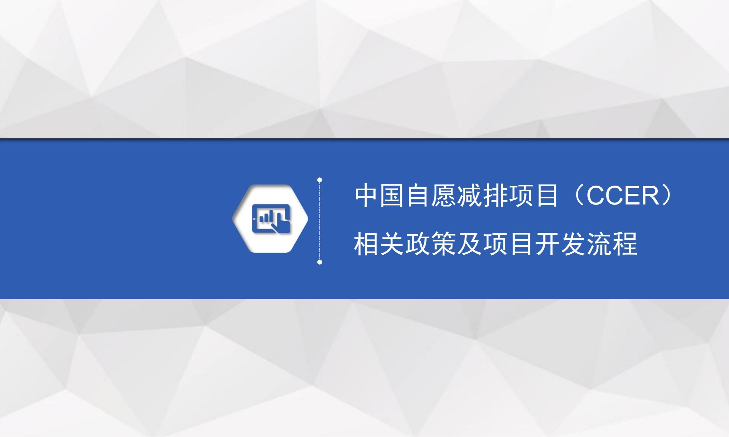 中国自愿减排项目(CCER)相关政策及项目开发流程