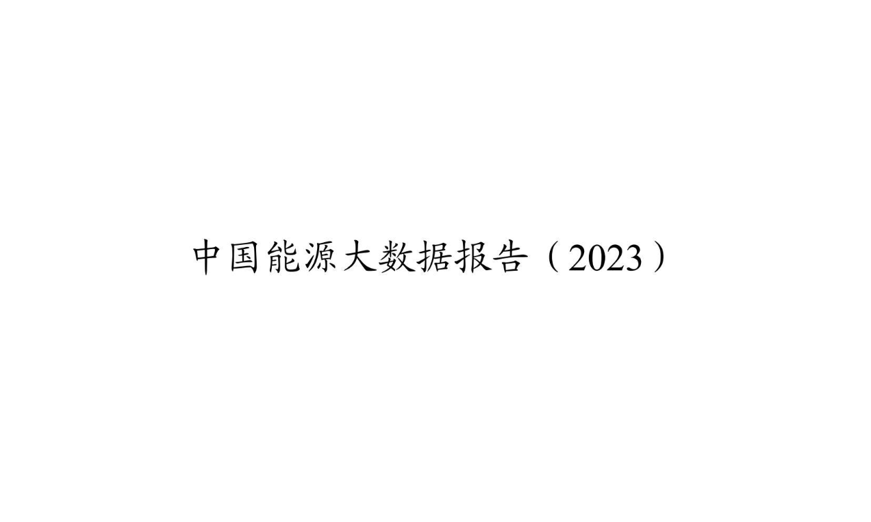 中国能源大数据报告（2023）