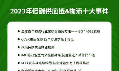 ​2023年低碳供应链&物流十大事件