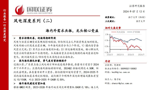 风电行业研究 ：海内外需求共振，龙头核心受益