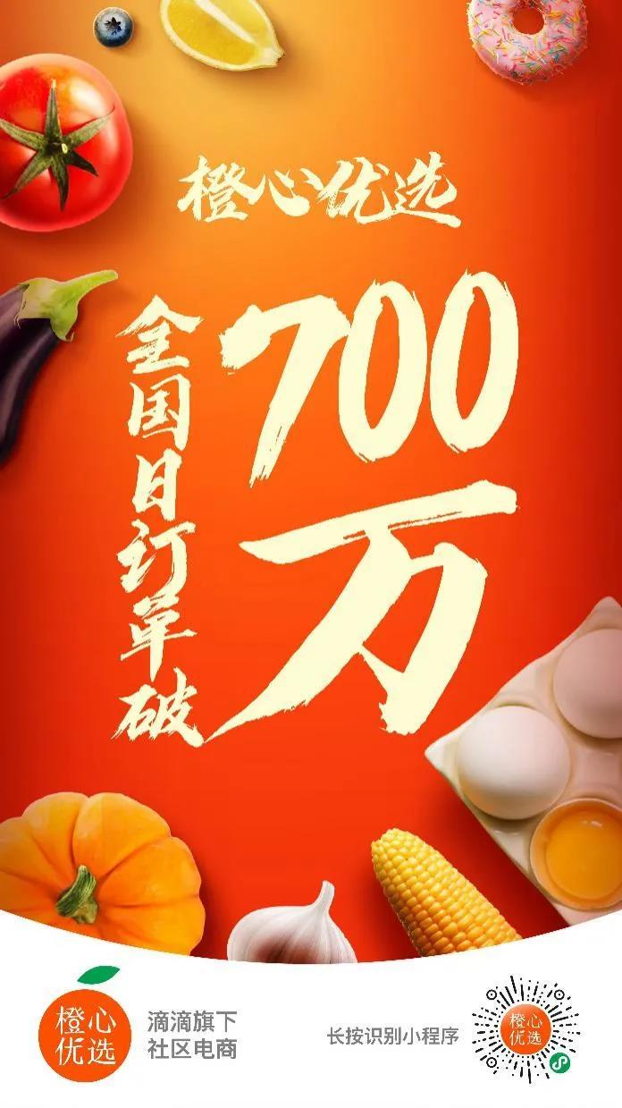 社区团购第一名易主！橙心优选日单破700万，已超兴盛优选，成为行业第一